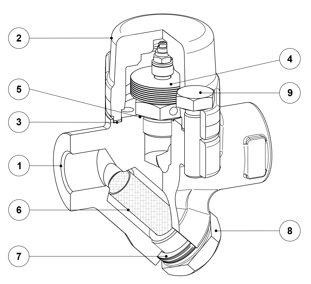 Bẫy hơi lưỡng kim Valsteam ADCA BM20