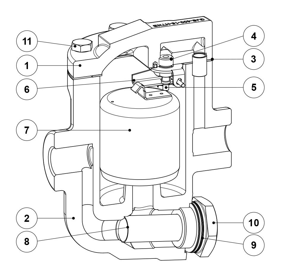 Bẫy hơi gầu đảo Valsteam ADCA IB12 Bẫy hơi gầu đảo Valsteam ADCA IB12