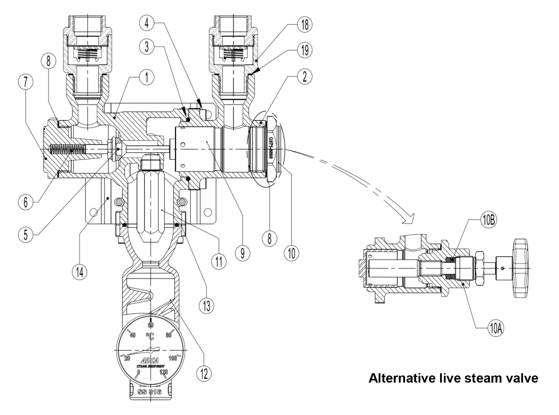 Van trộn hơi nước Valsteam ADCA MX20